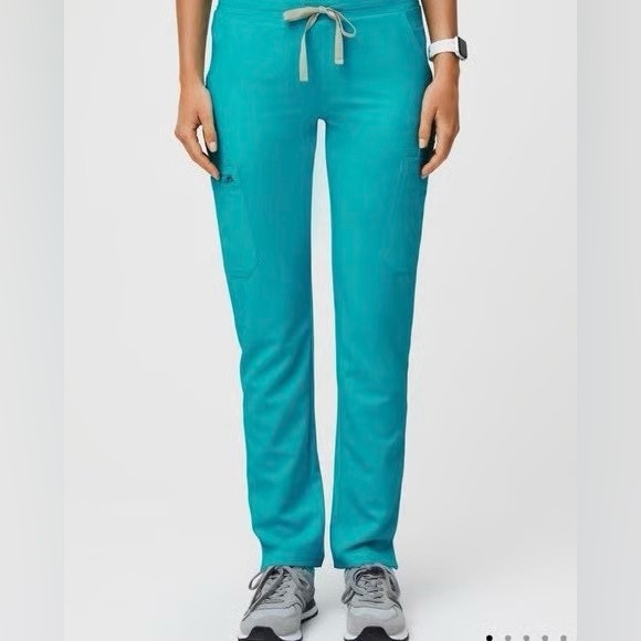 FIGS Technical Collection Yola Skinny Scrub Bottoms, Blue, Size M Tall - Picture 2 of 5